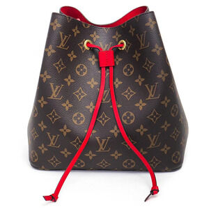 Louis Vuitton Neo Noe Monogram Shoulder Bag Coquelicot Red